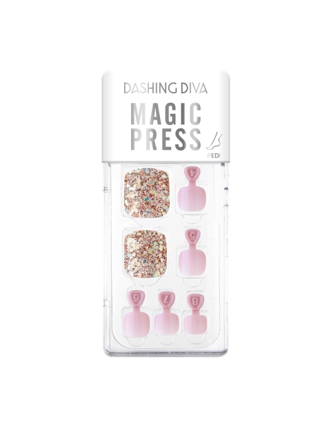 

Dashing Diva MAGICPRESS Sparkling Sand Nails, Pink