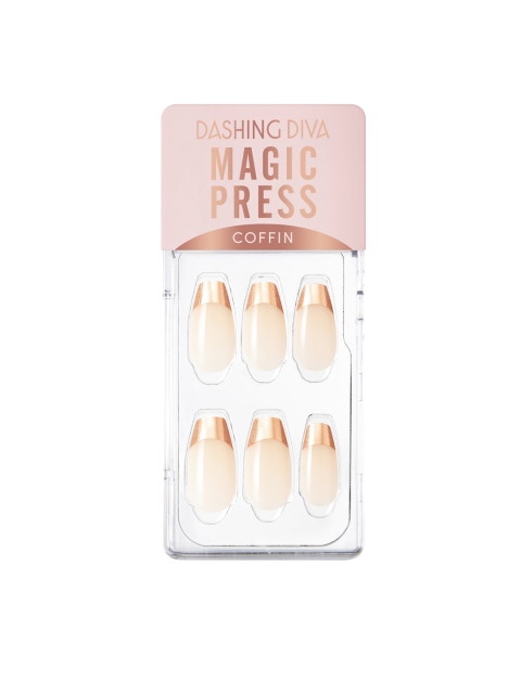 

Dashing Diva MAGICPRESS Cream & Rose Gold Chic French Nails