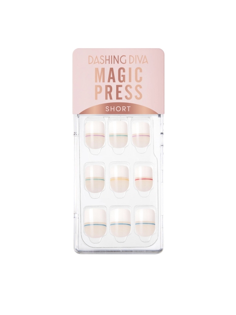 

Dashing Diva MAGICPRESS Rainbow Line Nails, Multi