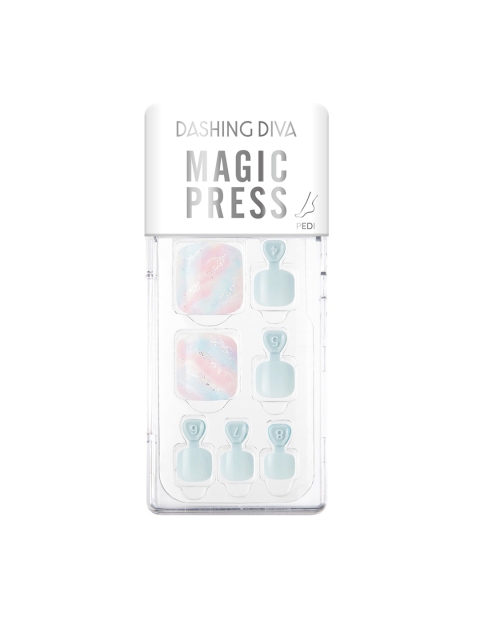 

Dashing Diva MAGICPRESS Cotton Candy Sky Nails, Blue