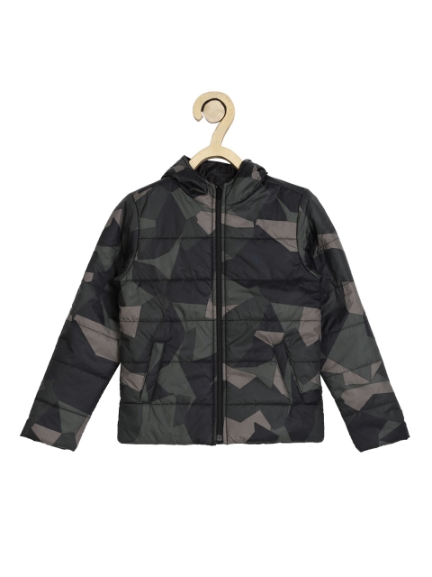 

Allen Solly Junior Boys Olive Green Camouflage Printed Padded Jacket