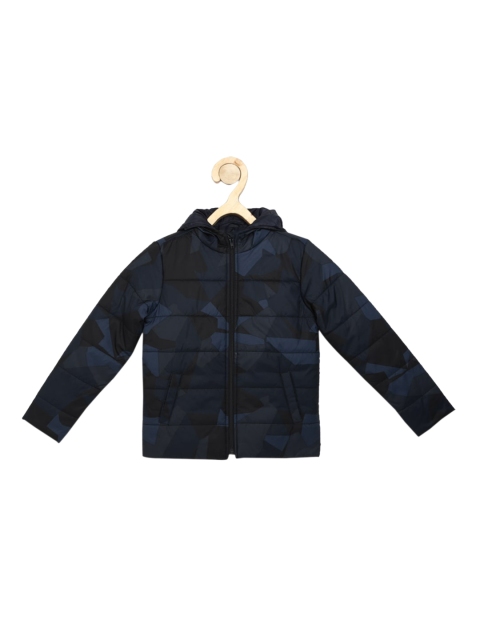 

Allen Solly Junior Boys Navy Blue Camouflage Padded Jacket