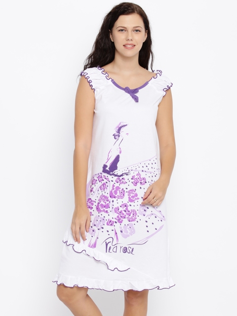 

Red Rose White Printed Nightdress