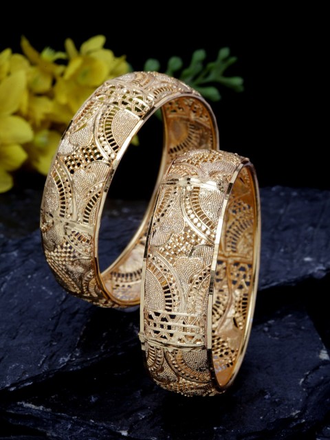 

Shining Diva Gold Plated Set Of 2 Party Wear Bangles