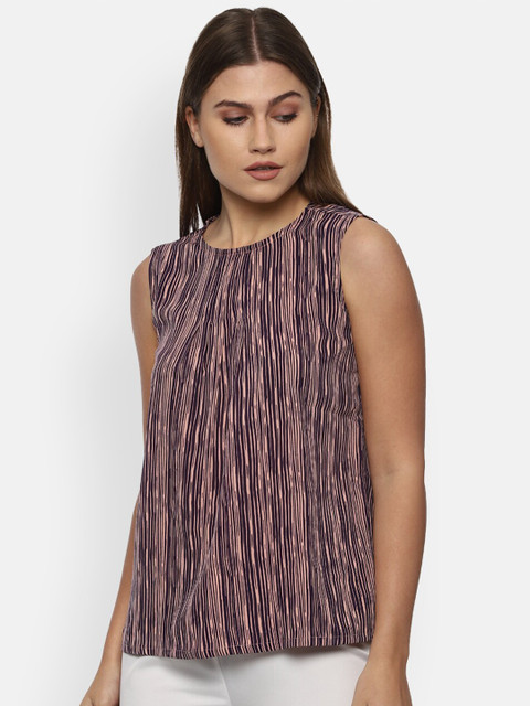 

Van Heusen Woman Pink Printed Regular Top