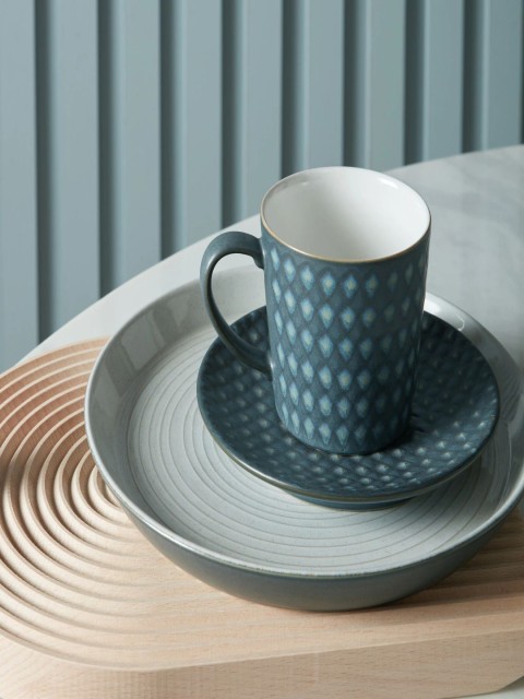 

Denby Black & Grey Handcrafted Printed Ceramic Glossy Mug