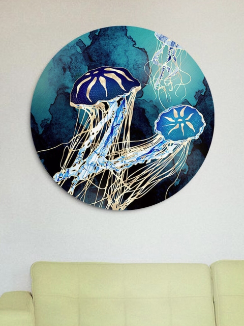 

THE ARTMENT Blue & White Aquatic Aura Canvas Wall Art