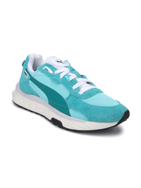 

Puma Green Colourblocked Sneakers