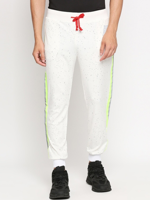 

GULLY Men White & Grey Printed Slim-Fit Illuminate Joggers