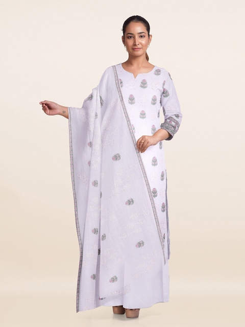 

Pothys Purple & Grey Ethnic Motifs Embroidered Unstitched Dress Material