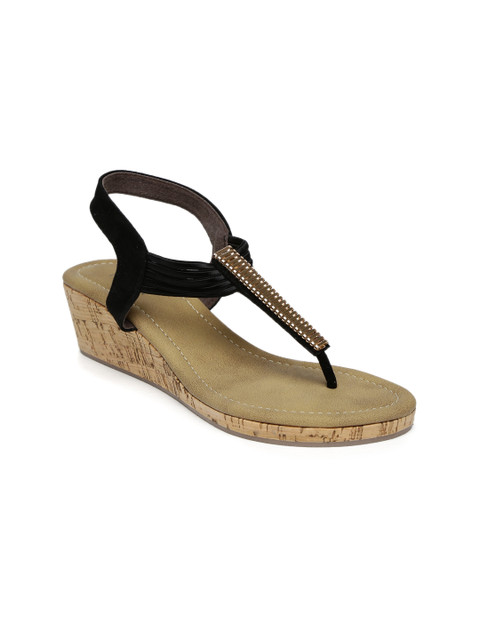 

Rocia Women Black Wedges with Metallic Detail
