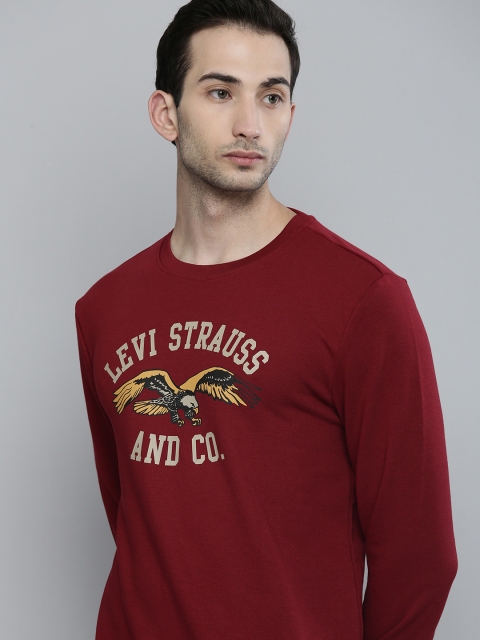 

Levis Men Red Printed Sweatshirt