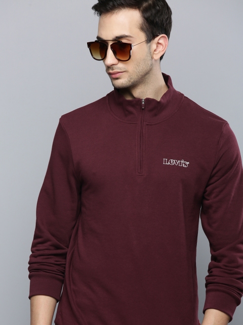 

Levis Men Maroon Sweatshirt