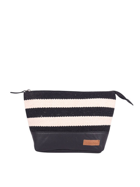 

ASTRID Black & White Striped Make Up Pouch