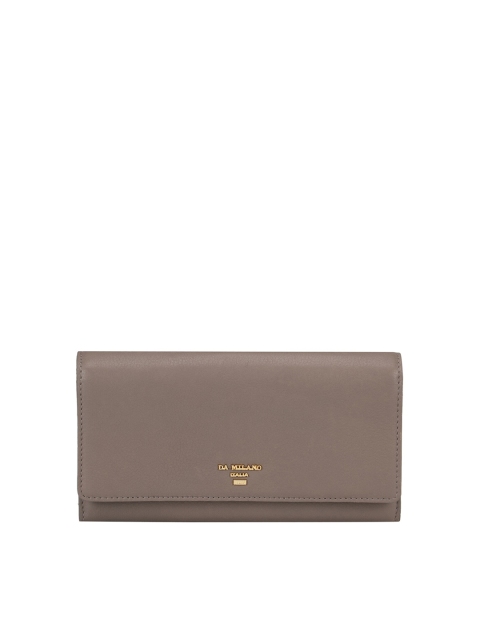 

Da Milano Women Grey Leather Envelope Wallet