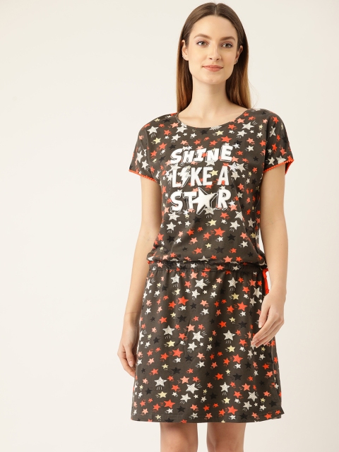 

Sweet Dreams Charcoal Grey Pure Cotton Printed Nightdress