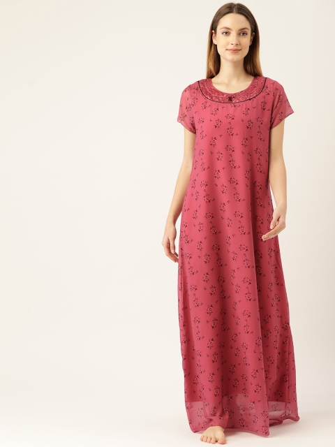 

Sweet Dreams Pink Floral Printed Maxi Nightdress