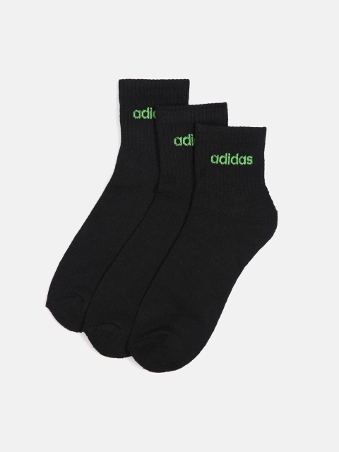 

ADIDAS Men Pack Of 3 Assorted Ankle-Length Socks, Black