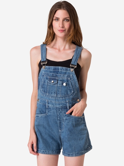 

Modriba Women Blue Cotton Denim Dungarees