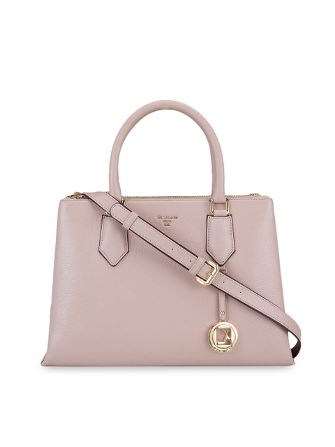 

Da Milano Pink Leather Structured Handheld Bag