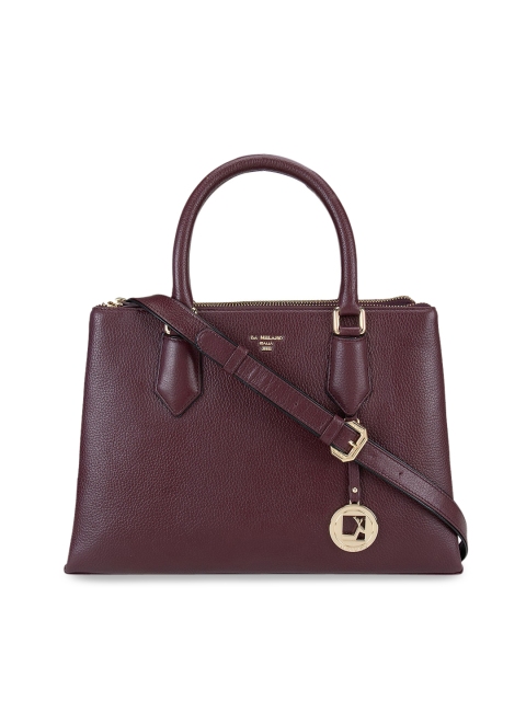 

Da Milano Women Purple Leather Structured Handheld Bag