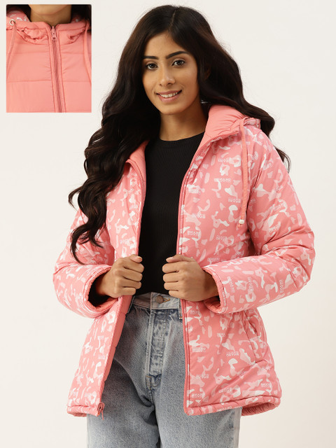 

Okane Women Pink Reversible Hooded Padded Jacket