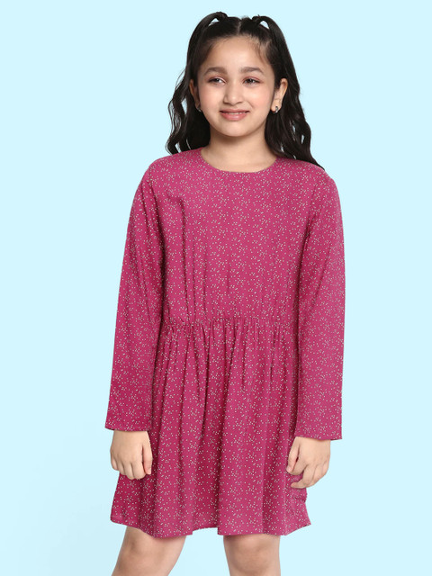 

United Colors of Benetton Pink Ditsy Print Lenzing EcoVero Sustainable Fit & Flare Dress
