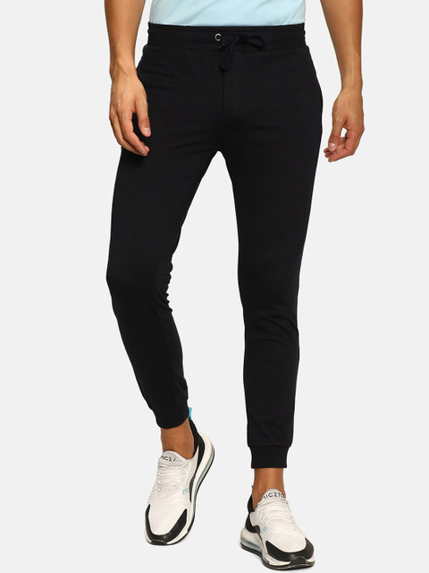 

V2 Value & Variety Men Navy Blue Solid Cotton Joggers