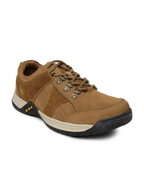 

Stardox Men Tan Brown Solid Leather Sneakers