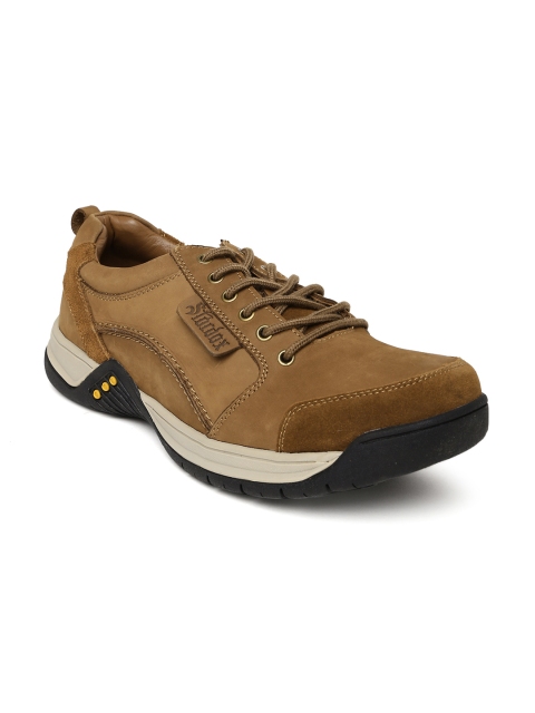 

Stardox Men Tan Brown Solid Leather Sneakers
