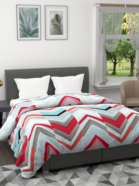 

BIANCA Blue & Red Microfiber AC Room 120 GSM Double Bed Comforter