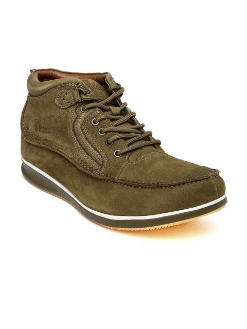 

Stardox Men Brown Solid Leather High-Top Derbys