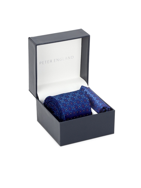 

Peter England Blue Tie and Pocket Square Gift Set