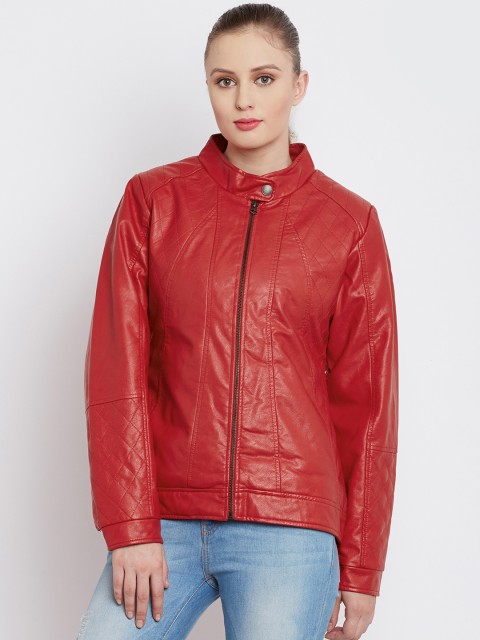 

Fort Collins Red Faux Leather Jacket
