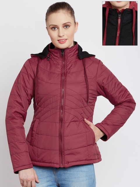 

Fort Collins Maroon & Black Reversible Jacket with Detachable Hood