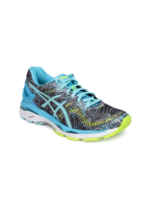ASICS Women Grey & Blue Gel Kayano 23 Running Shoes available at myntra for Rs.7424