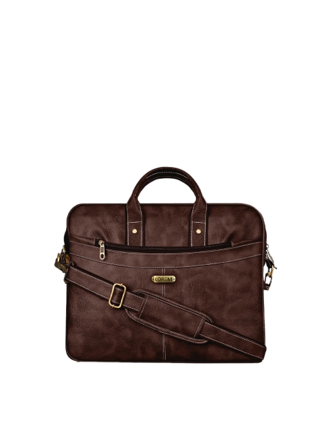 

LOREM Unisex Maroon Textured Laptop Bag