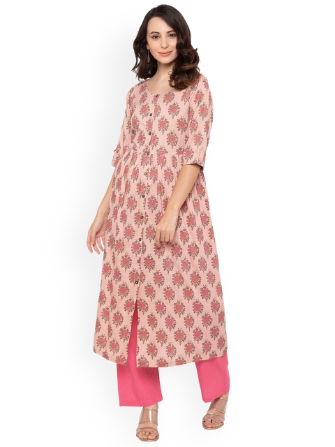 

ZOLA Women Pink Ethnic Motifs Anarkali Kurta