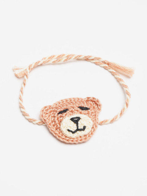 

Bodh Design Peach Coloured Happy Bear Handmade Rakhi