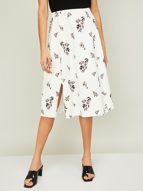 

CODE by Lifestyle Women White & Black Printed Flared Skirt
