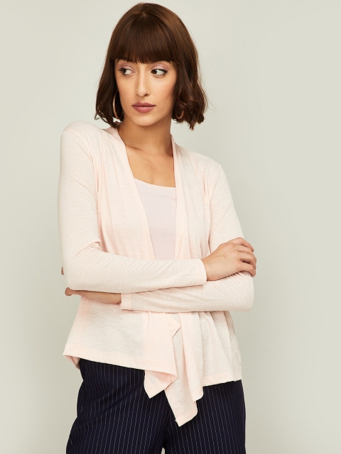 

CODE by Lifestyle Women Peach-Coloured Shrug