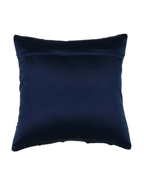 

AMOROSA Navy Blue Set of 5 Velvet Square Cushion Covers