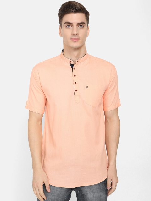 

V2 Value & Variety Men Peach-Coloured Kurta
