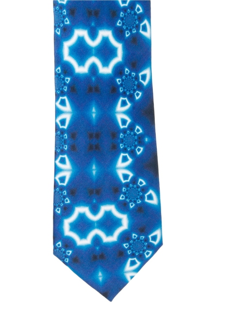 

Alvaro Castagnino Men Blue & White Printed Broad Tie