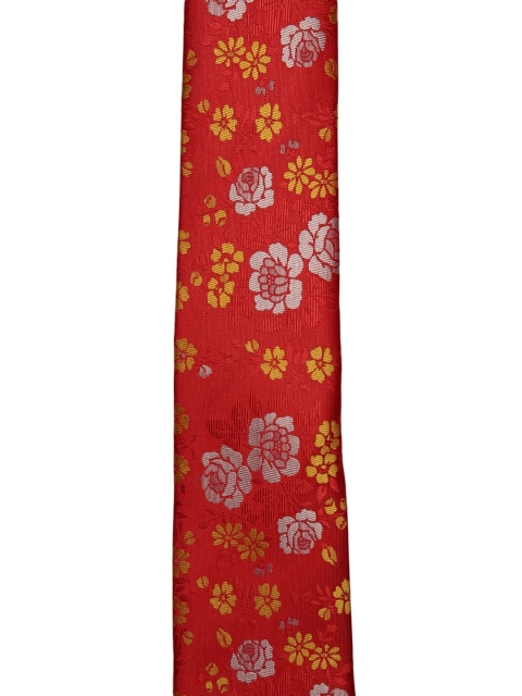 

Alvaro Castagnino Men Orange & Multicoloured Woven Design Broad Tie