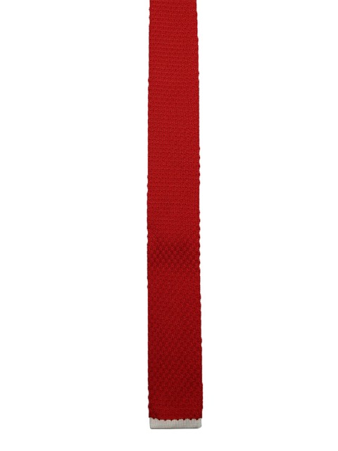 

Alvaro Castagnino Men Red Woven Designed Skinny Tie