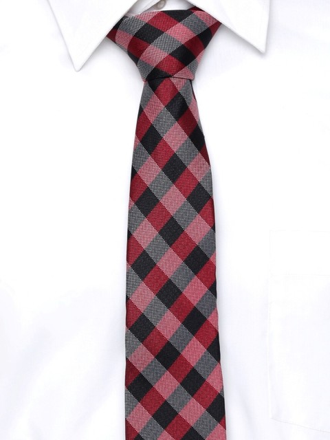 

Alvaro Castagnino Men Black & Maroon Broad Tie