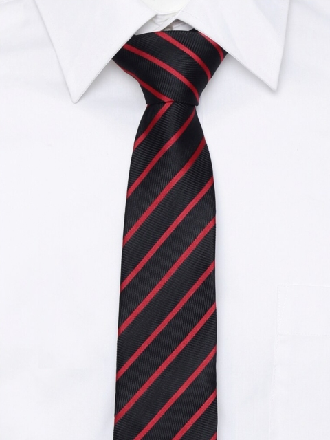 

Alvaro Castagnino Men Black & Red Striped Broad Tie