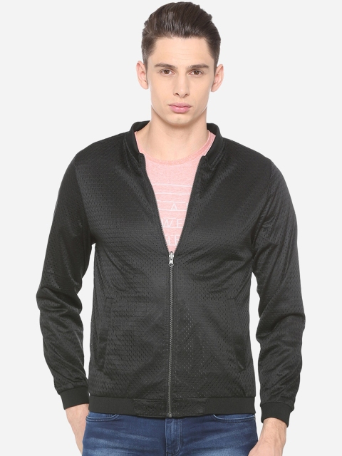 

V Dot Men Black Crop Bomber Jacket