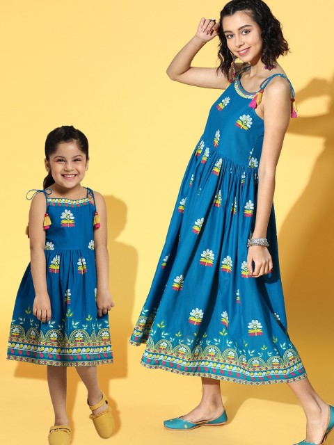 

Sangria Blue Ethnic Motifs Ethnic Motifs Dress